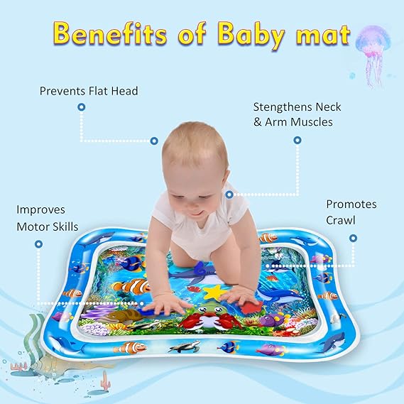 Inflatable Leakproof  Water Mat for Kids (3–24 Months)
