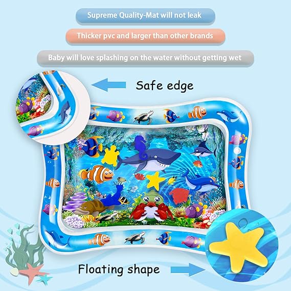 Inflatable Leakproof  Water Mat for Kids (3–24 Months)