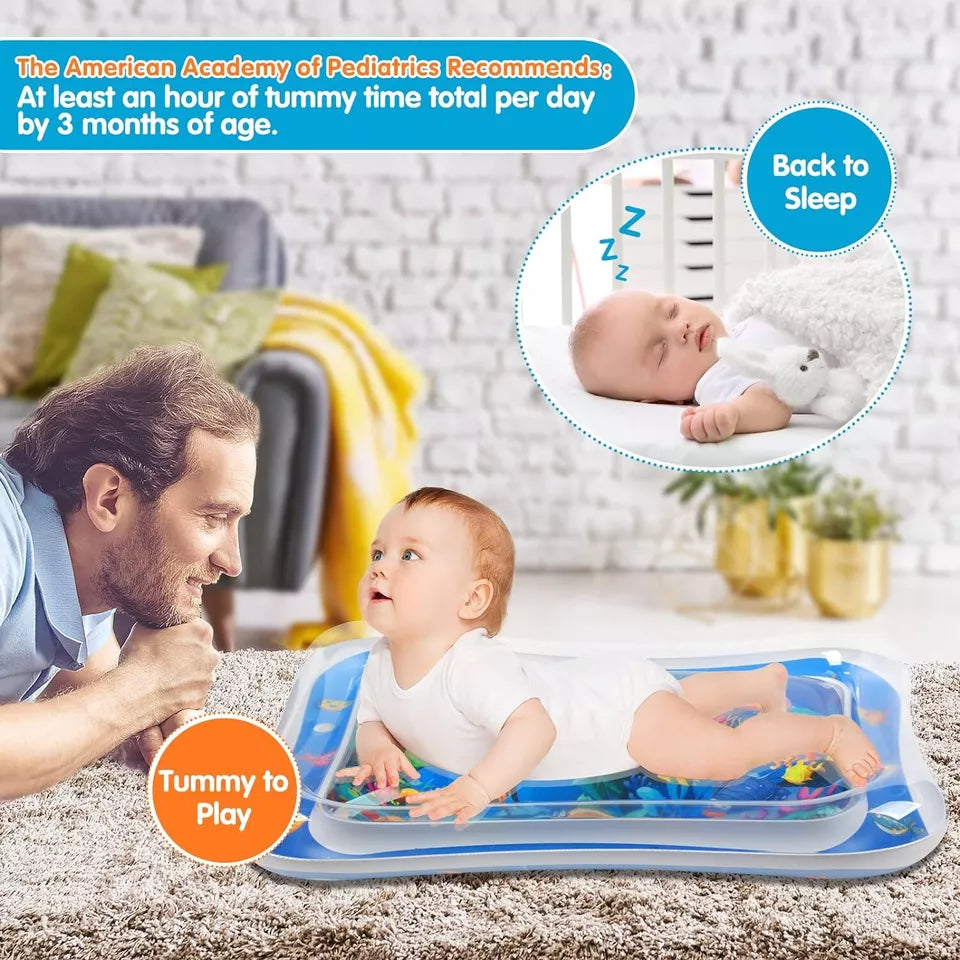 Inflatable Leakproof  Water Mat for Kids (3–24 Months)
